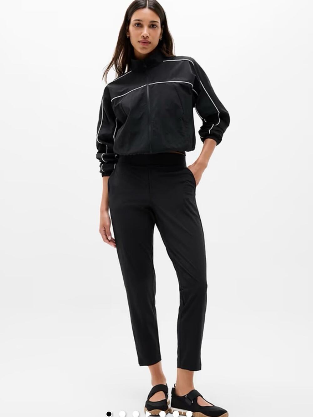 NWOT Athleta Women's Brooklyn Mid-Rise Black Ankle Pants Size 12